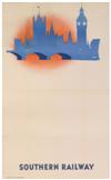 VARIOUS DESIGNERS. SOUTHERN RAILWAY. Group of 4 posters. Circa 1939. Sizes vary.